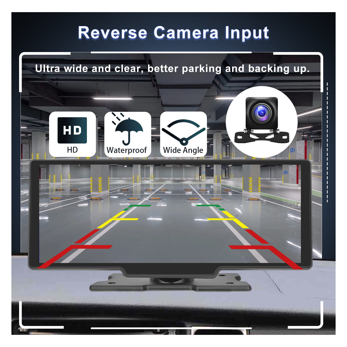 PODOFO 9.3‑Inch Wireless CarPlay & Android Auto Plug‑Play Screen