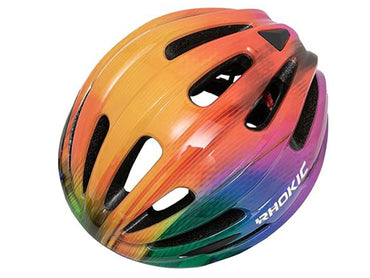 Exclusky Rainbow Kids Bike Helmet with LED Light and Visor