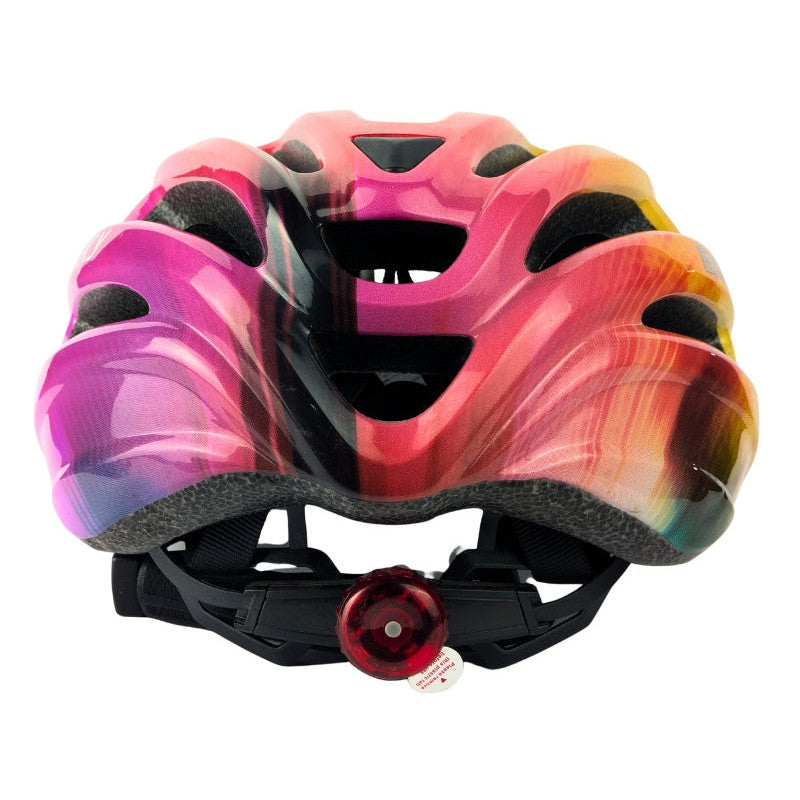 Exclusky Rainbow Kids Bike Helmet with LED Light and Visor