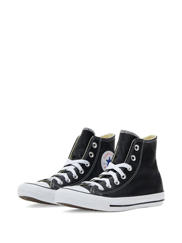 Converse Unisex Classic Black Canvas All Star Hi-Top Sneakers with Rubber Sole