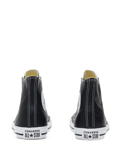 Converse Unisex Classic Black Canvas All Star Hi-Top Sneakers with Rubber Sole