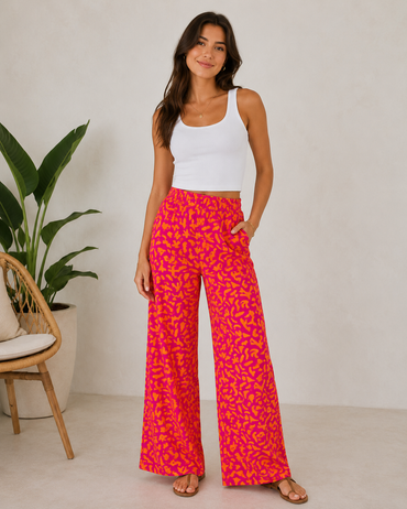 esmara Wide Trousers Recycled Material Patterned