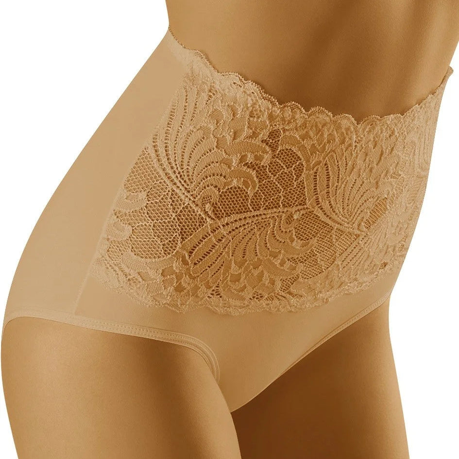Elegant High-Waisted Lace Shaping Panties for Tummy Control Comfort
