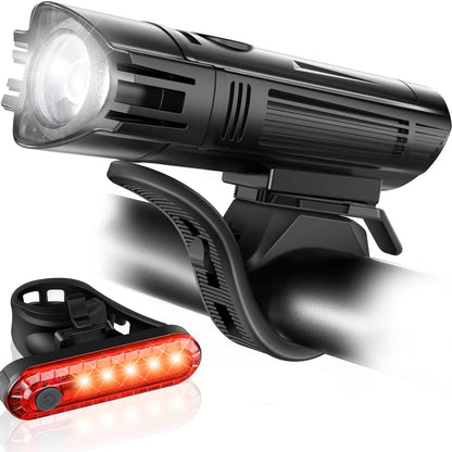 ECM USB Rechargeable Front and Tail Bike Light Set