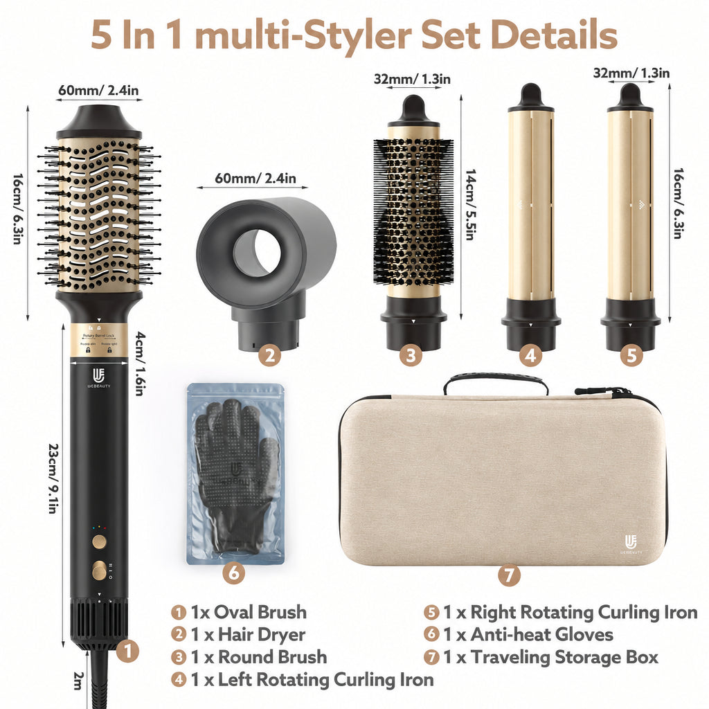 5-in-1 Hair Dryer Brush and Volumizer Hype Air 5