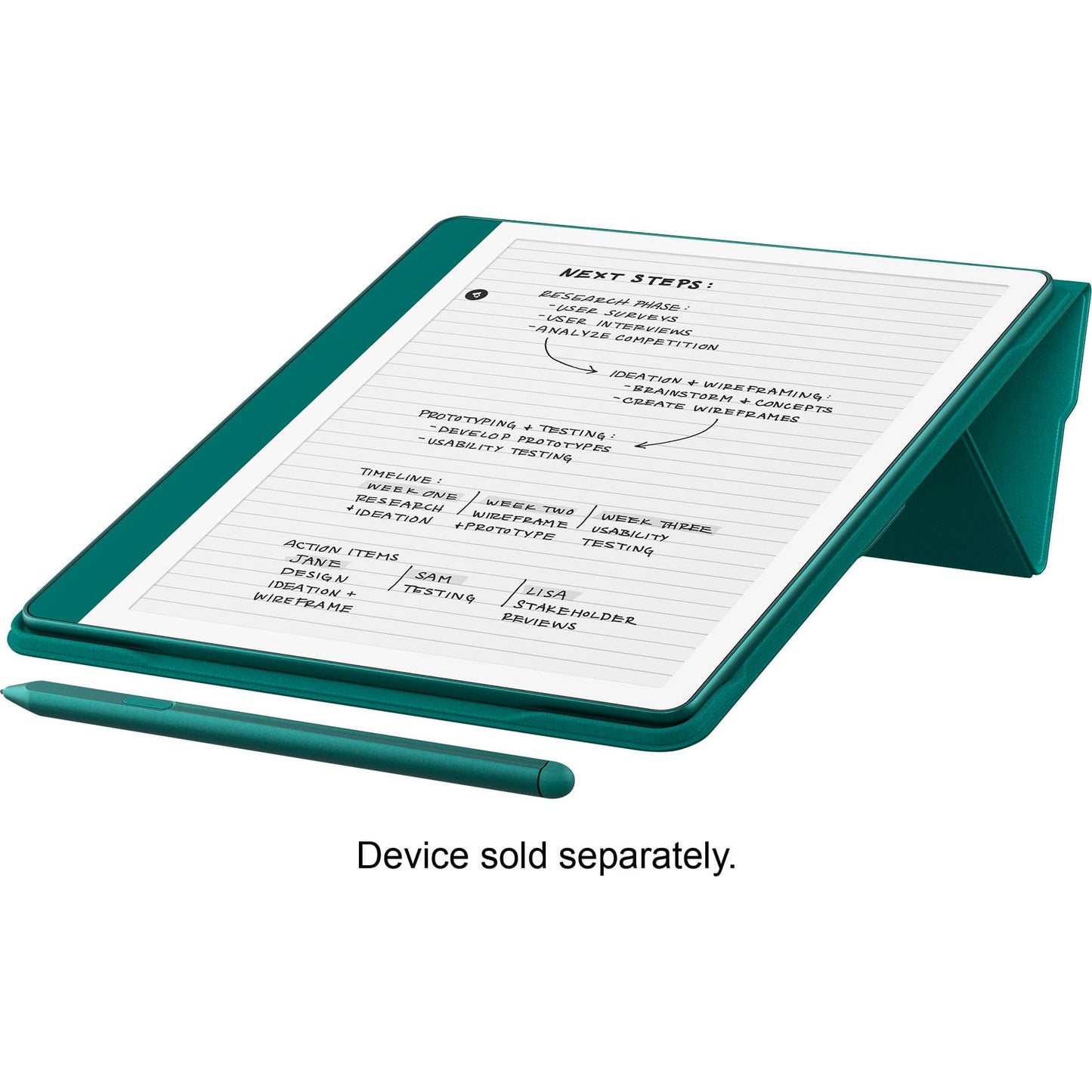 Amazon Kindle Scribe Folio Cover: Magnetic, Plant-Based Leather, Jade Color