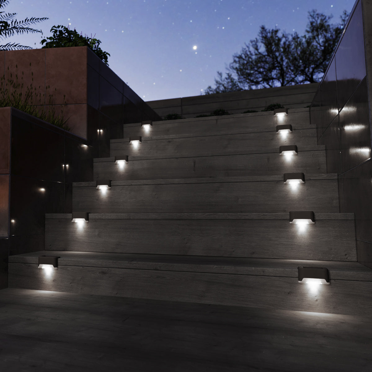 Gigalumi Horizontal Solar Deck Lights Set IP44 Waterproof 12 16 Pack