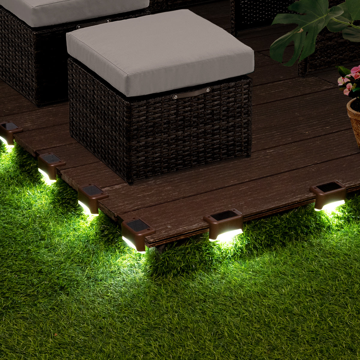 Gigalumi Horizontal Solar Deck Lights Set IP44 Waterproof 12 16 Pack