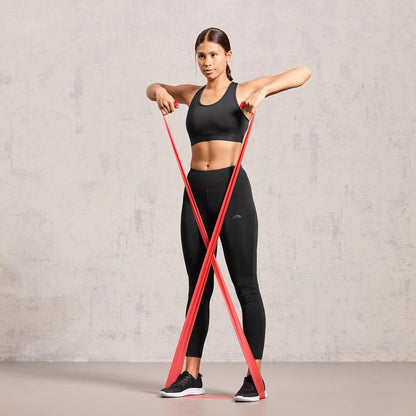 CRIVI Fitness Bands Set 4 Piece - Latex Resistance Bands and Rings