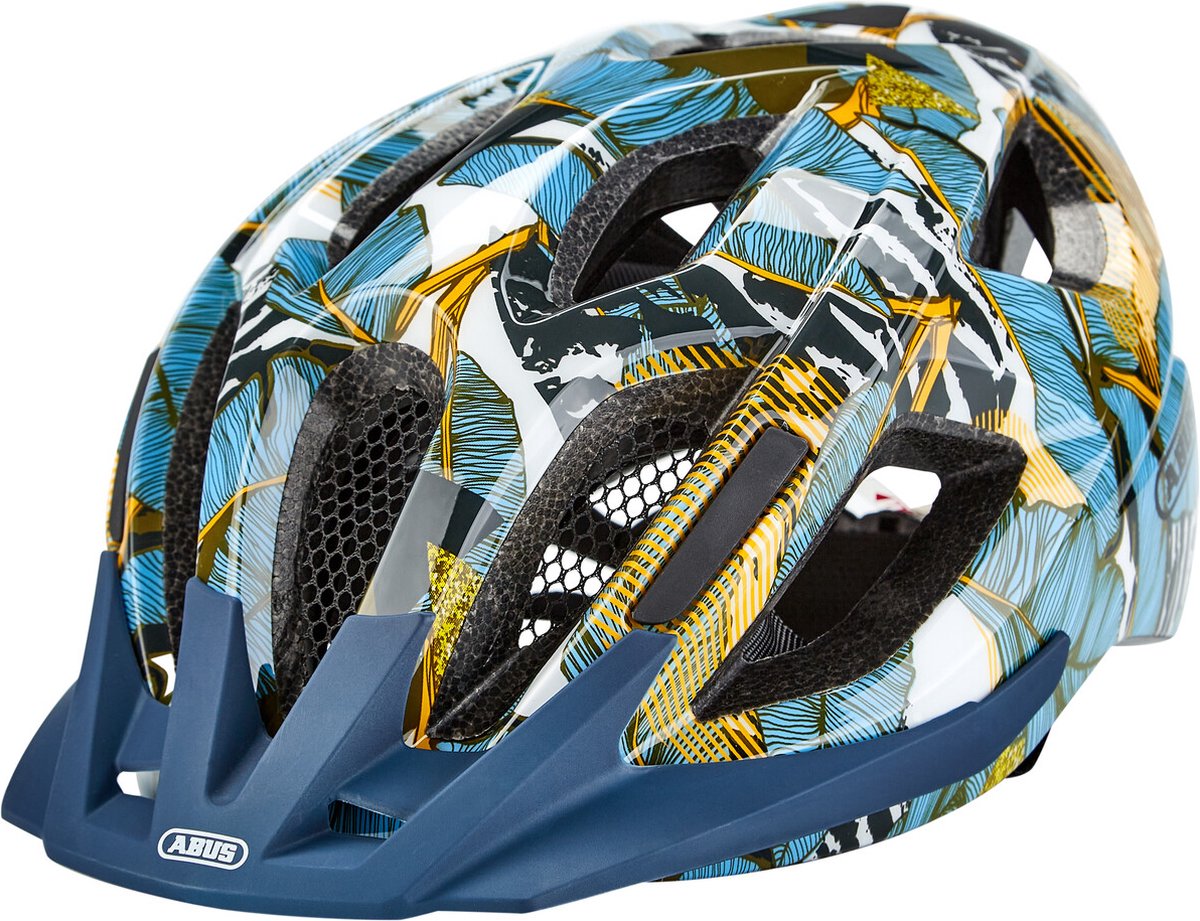ABUS Aduro 2.0 Blue Palm Bike Helmet – Size S, Lightweight Ventilated Protection