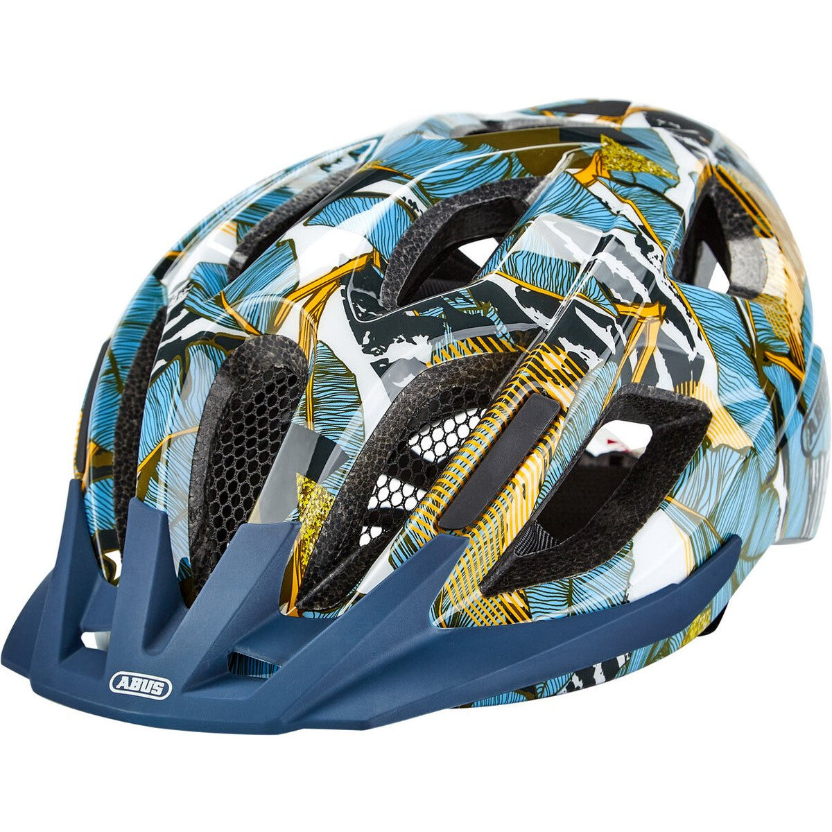 ABUS Aduro 2.0 Blue Palm Bike Helmet – Size S, Lightweight Ventilated Protection