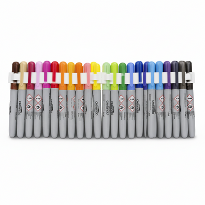 Crelando 24 Vibrant Colors Permanent Markers – Fine Point, 1.4ml Ink