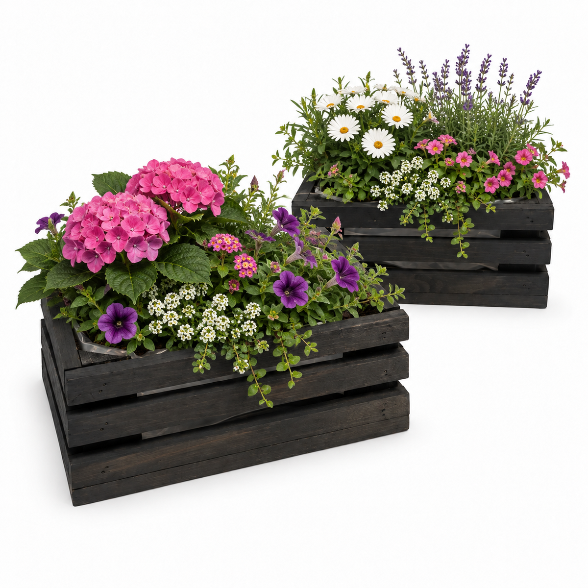 Parkside Wooden Planter Box 17.5x12.5x7.5 cm, 2Pack