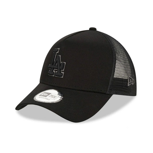 Official LA Dodgers Black Adjustable A-Frame Trucker Cap