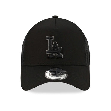 Official LA Dodgers Black Adjustable A-Frame Trucker Cap