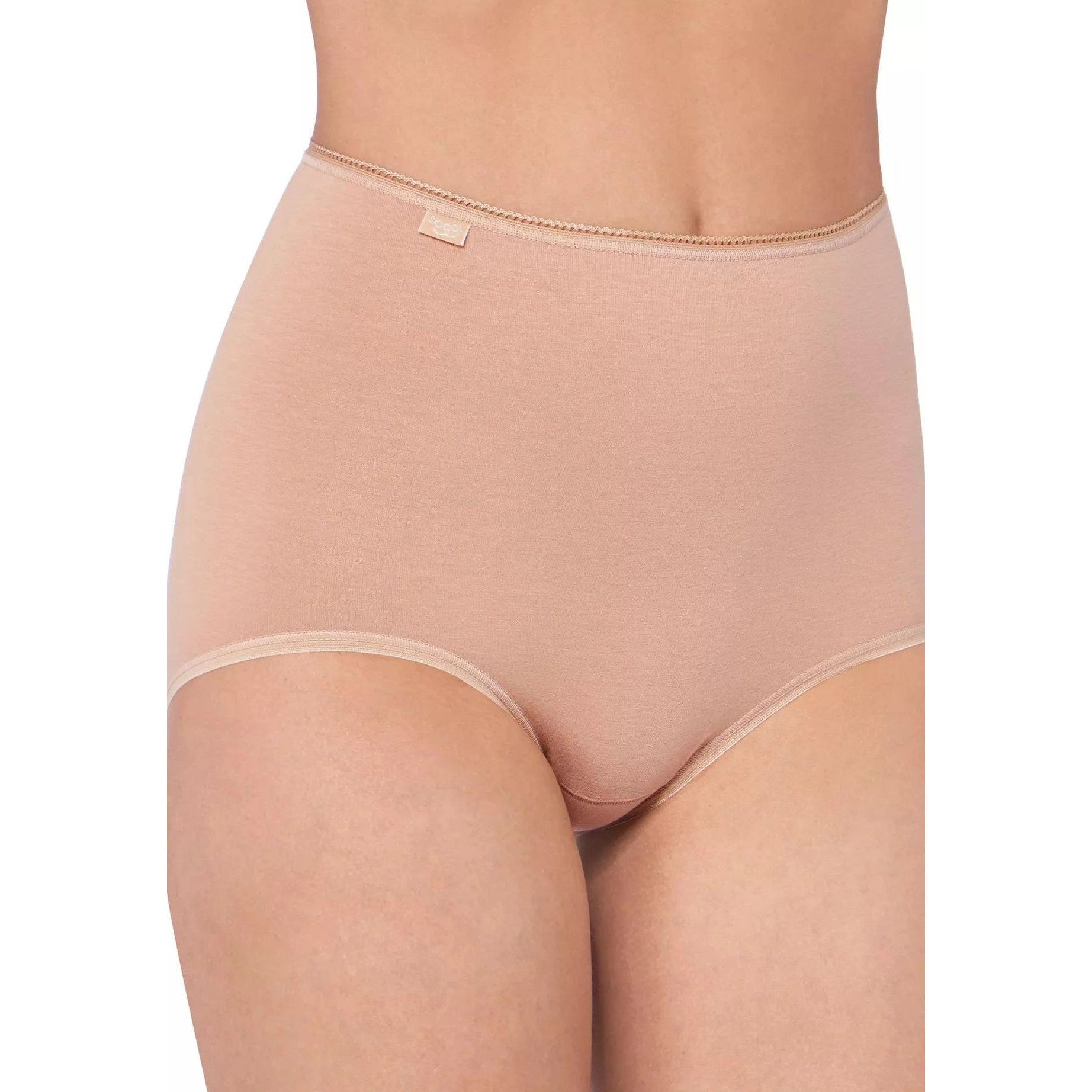 Sloggi 24/7 Cotton Maxi Briefs 3-Pack with Delicate Lace Trim for Women