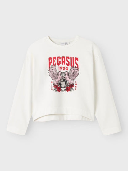 Girls' Soft Brushed Relaxed Fit Graphic Sweatshirt - Cotton Blend Pullover