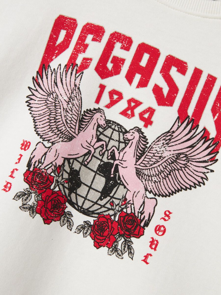 Girls' Soft Brushed Relaxed Fit Graphic Sweatshirt - Cotton Blend Pullover