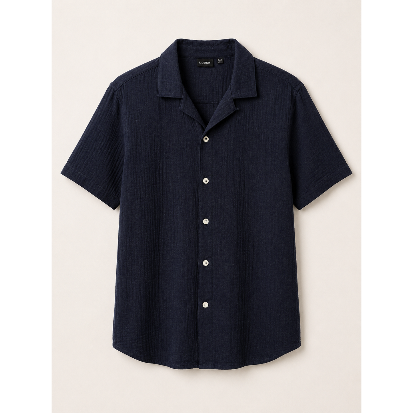 LIVERGY Men’s Muslin Short Sleeve Shirt