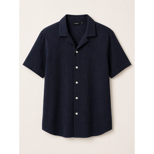 LIVERGY Men’s Muslin Short Sleeve Shirt