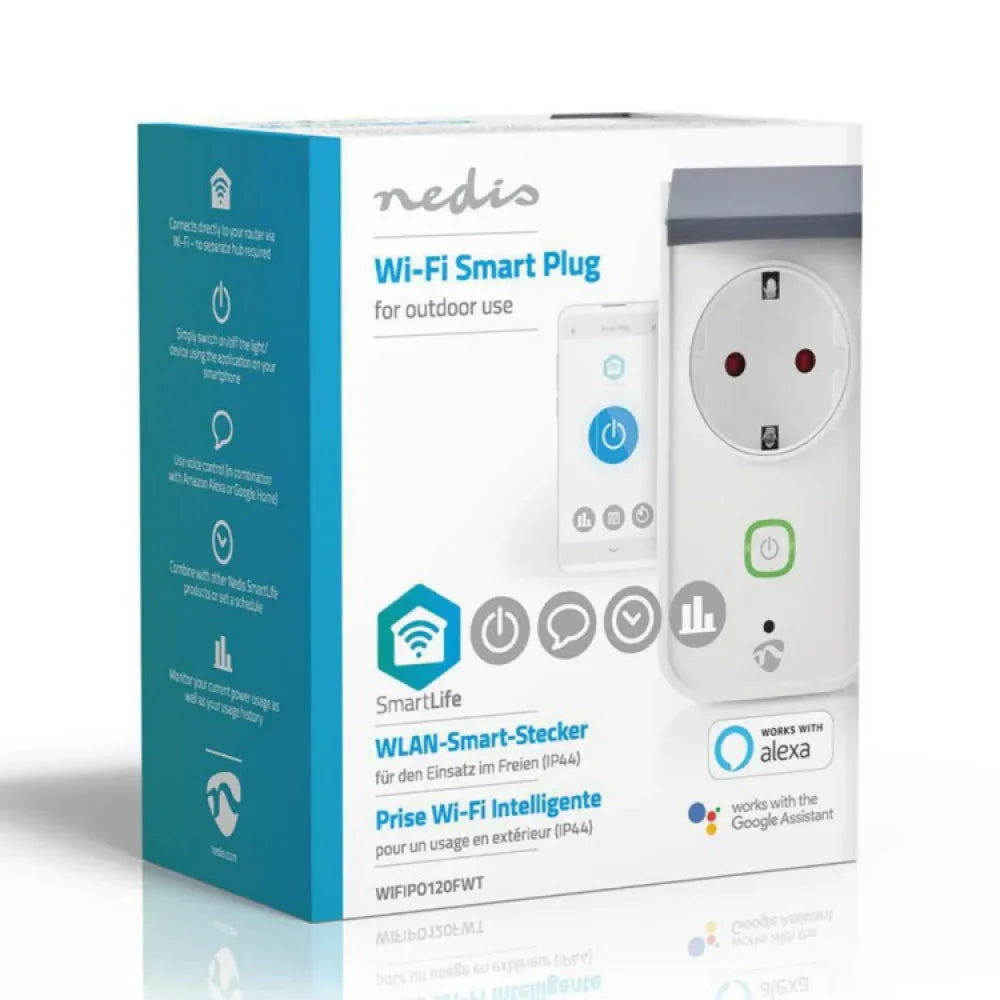 Nedis Smart WiFi Outdoor Plug IP44 for Remote Control & Scheduling - Gomix Brands Outlet