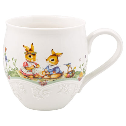 Villeroy & Boch Spring Fantasy Easter Bunny Floral 17oz Porcelain Mug
