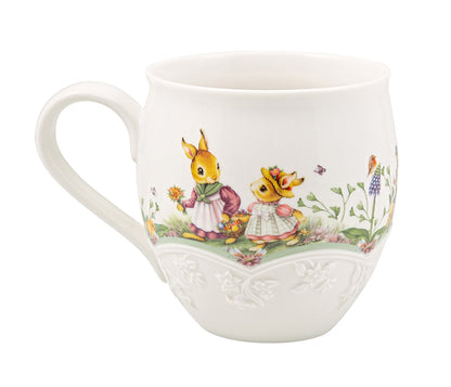 Villeroy & Boch Spring Fantasy Easter Bunny Floral 17oz Porcelain Mug