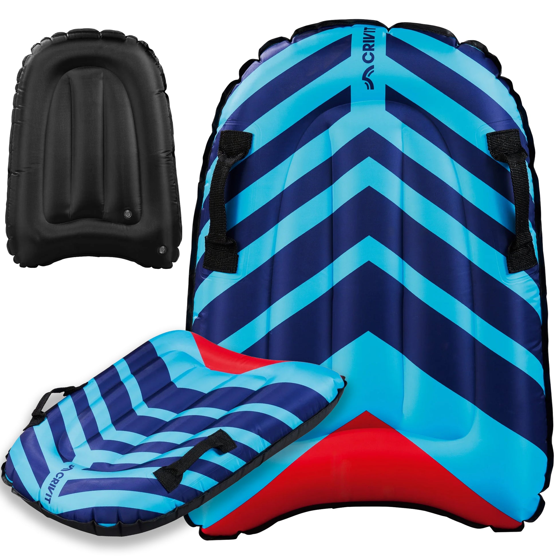 Crivit Inflatable Bodyboard Blue Red for Kids 4-8 Years