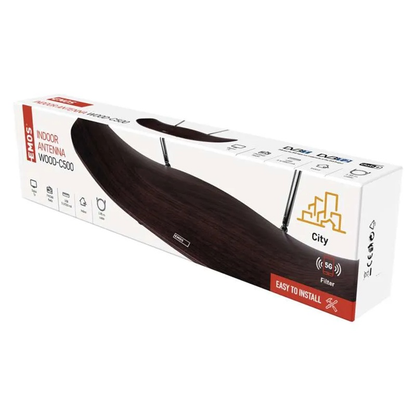 EMOS CITY WOOD-C500 Indoor TV Antenna DVB-T2 DAB FM