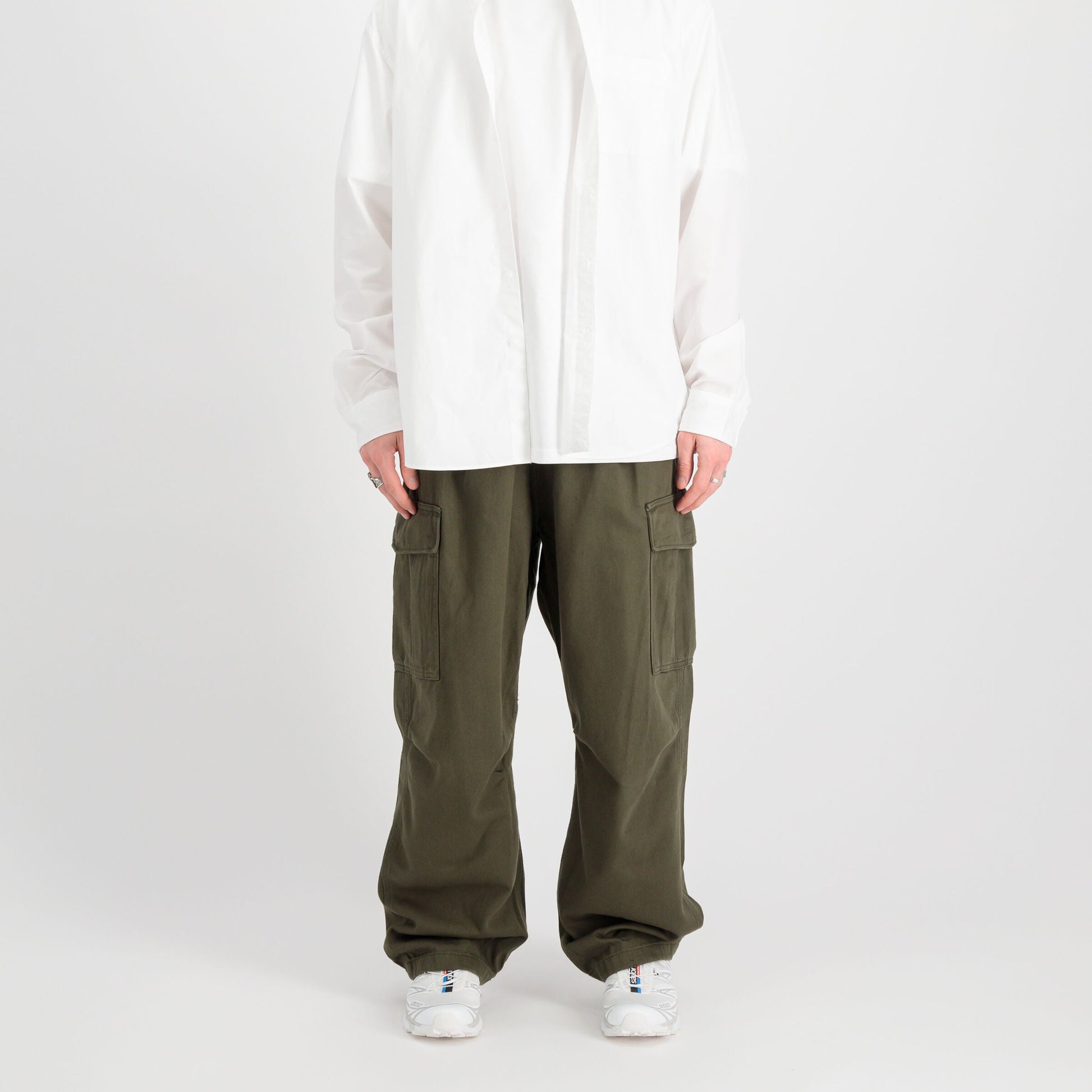 Men's Alpha Industries Aircraft Cargo Pants - Baggy Straight Leg Cotton