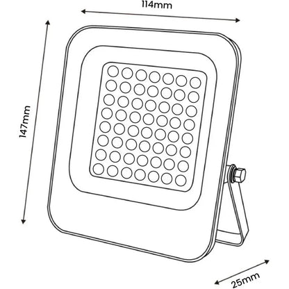 Powerful 20W LED Floodlight 2400lm Neutral White Dimmable IP65 Outdoor Lighting - Gomix Brands Outlet