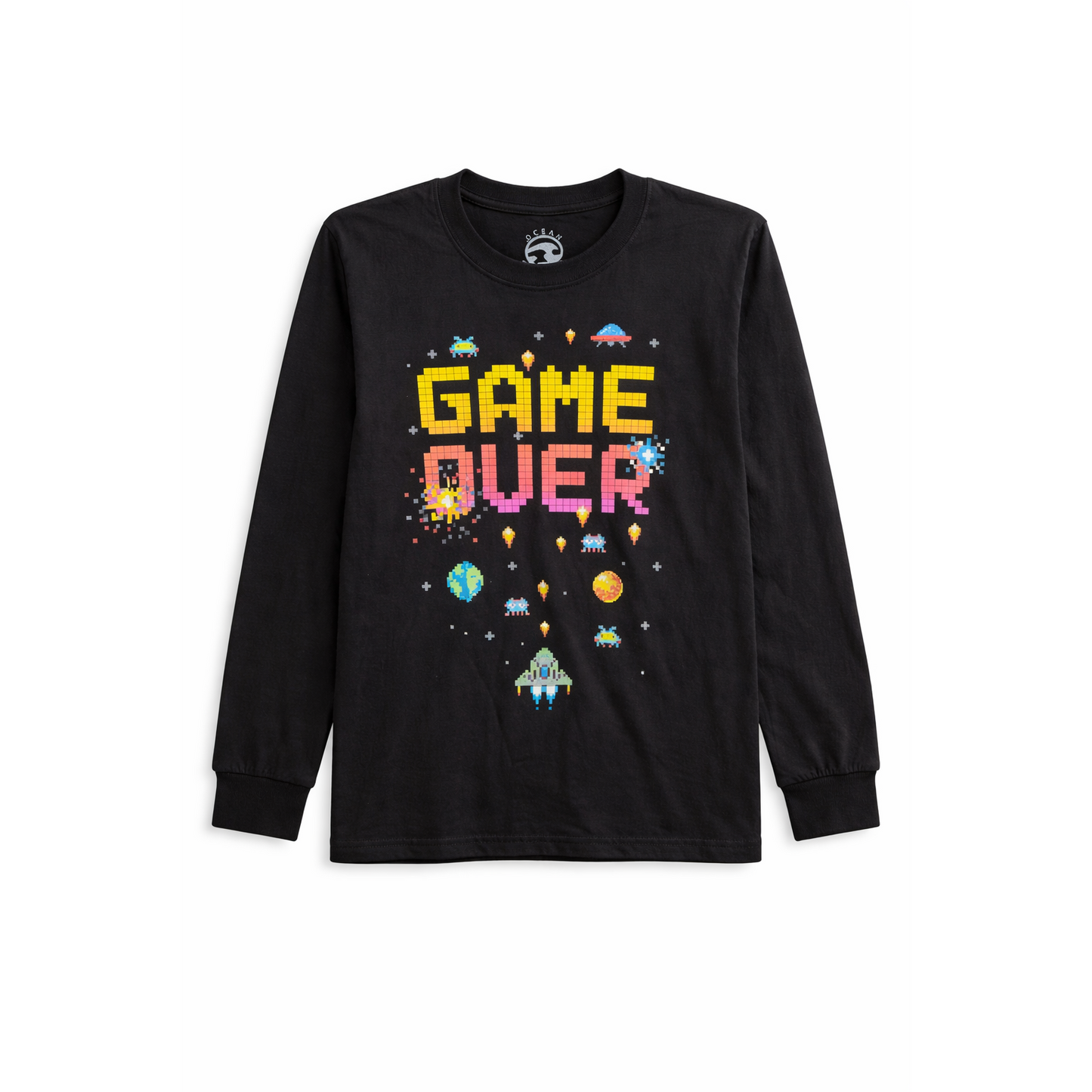 Ocean Current Boys Game Over Graphic Long Sleeve Cotton T-Shirt