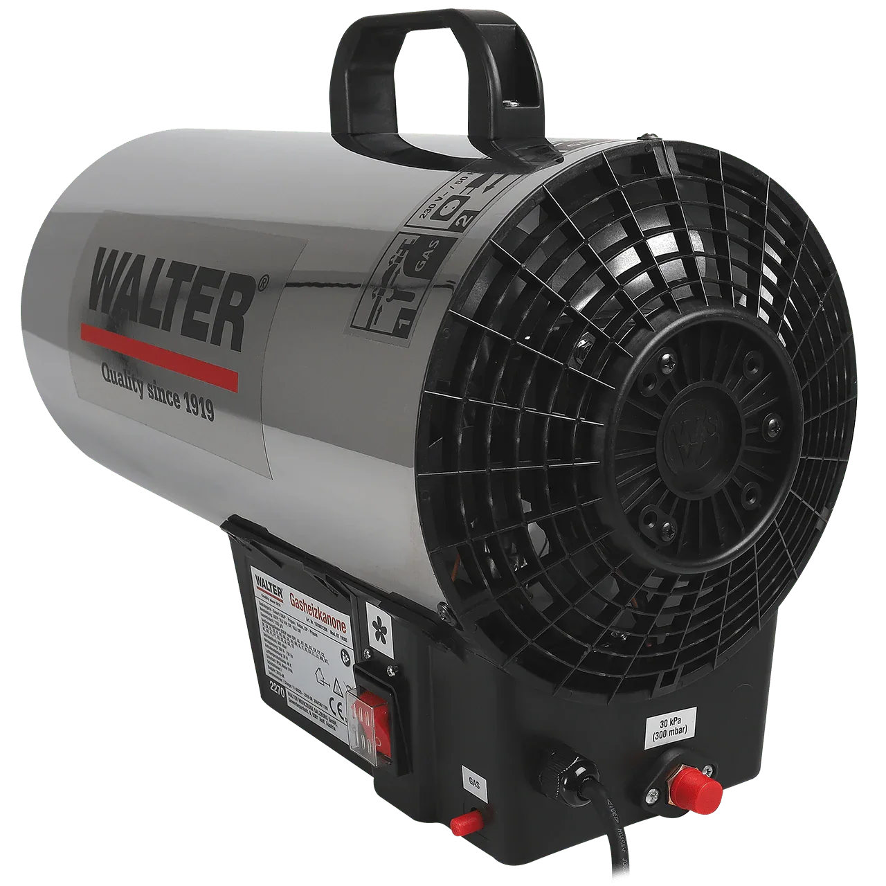 WALTER Gasheizkanone L Portable Gas Heater with Piezo Ignition - Gomix Brands Outlet