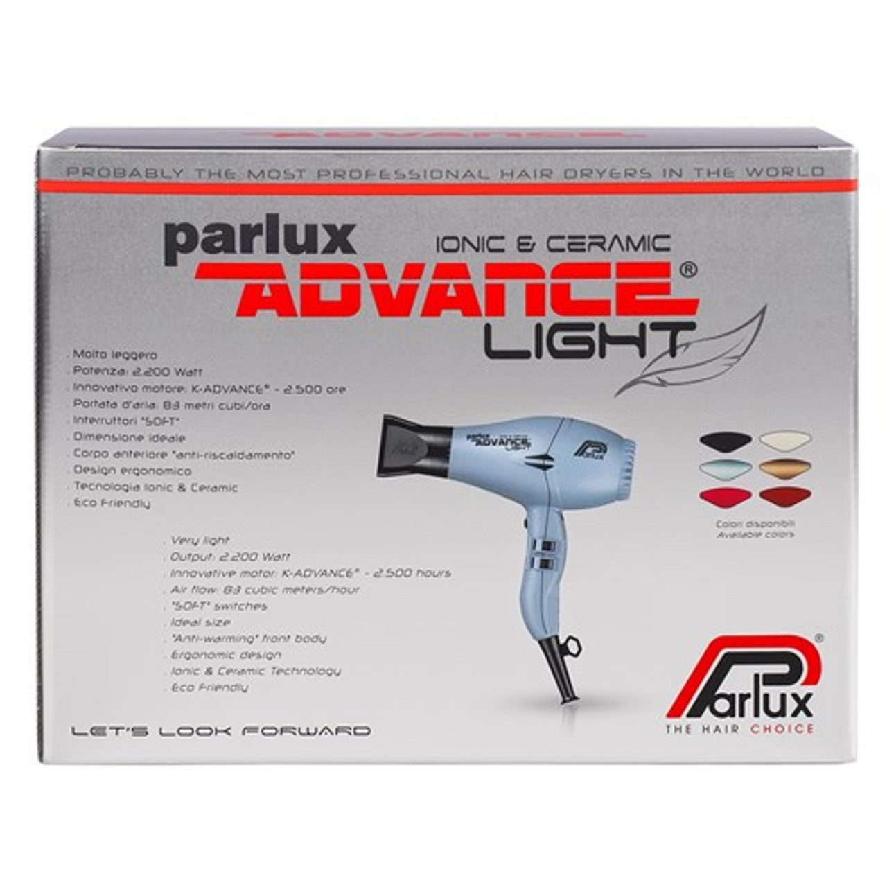 Powerful Parlux Advance Light Red Ionic Ceramic Hair Dryer - Salon Quality