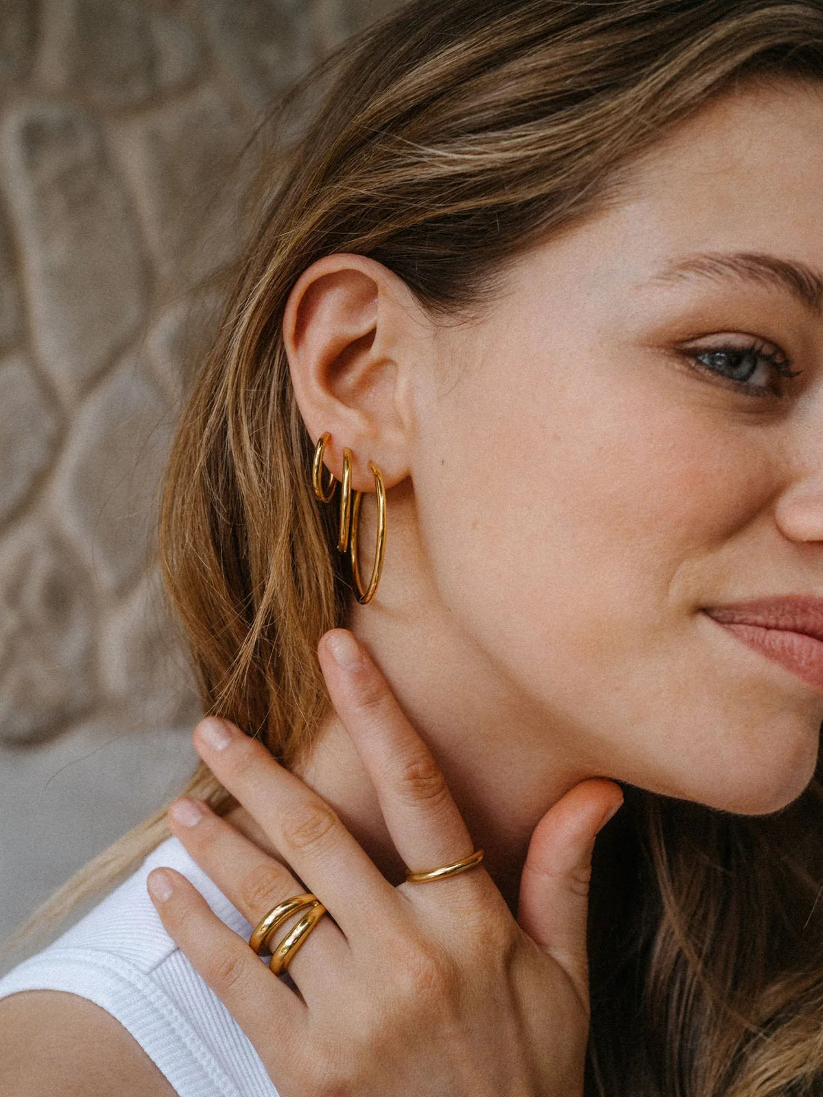 Elegant Echo Earring Set: Waterproof Stainless Steel Hoops & Studs - Gomix Brands Outlet