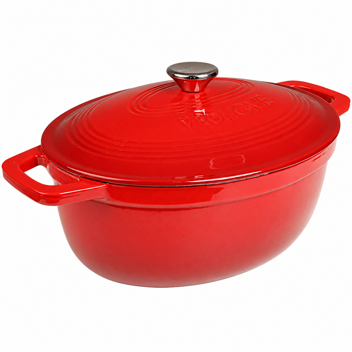 VeoHome Enameled Cast Iron Dutch Oven 6L