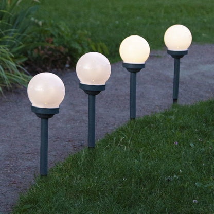 STAR TRADING Globus Solar LED Garden Pathway Lights 4-Pack