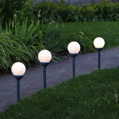 STAR TRADING Globus Solar LED Garden Pathway Lights 4-Pack
