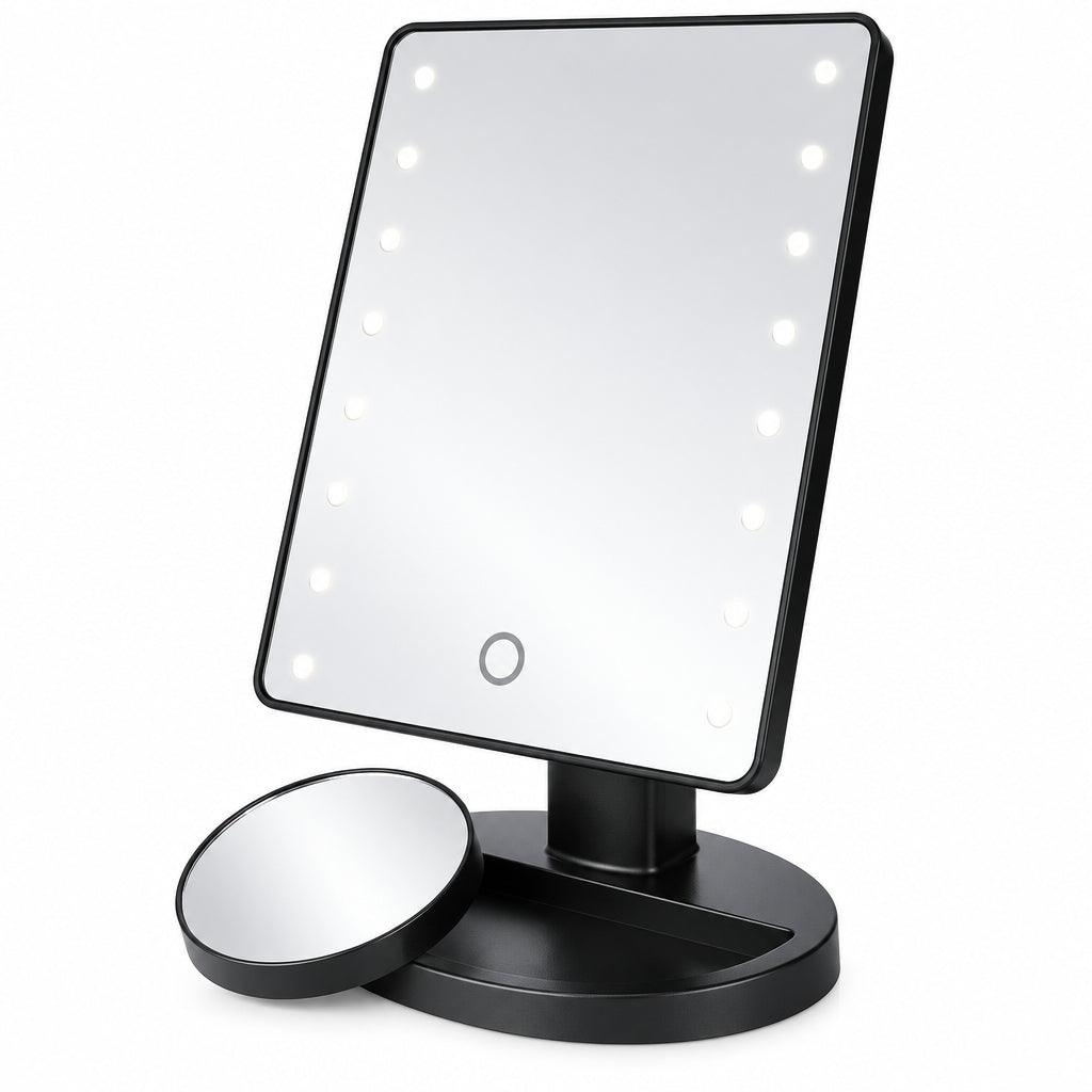 H&S LED Makeup Mirror AMZ0799475474507 Black