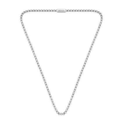 Boss Jewellery Men's Stainless Steel Box Chain 21-inch