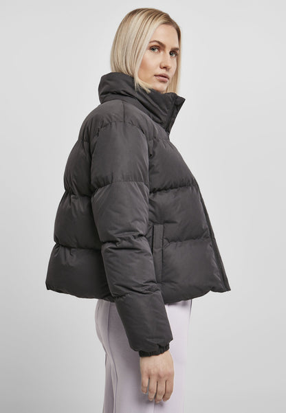 Urban Classics Women's Puffer Winter Jacket: Warm, Stylish, Windproof Black
