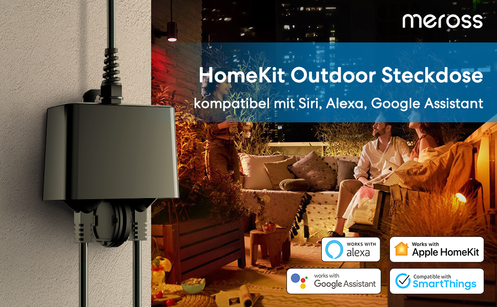 Meross Smart Outdoor Plug MSS620S EU