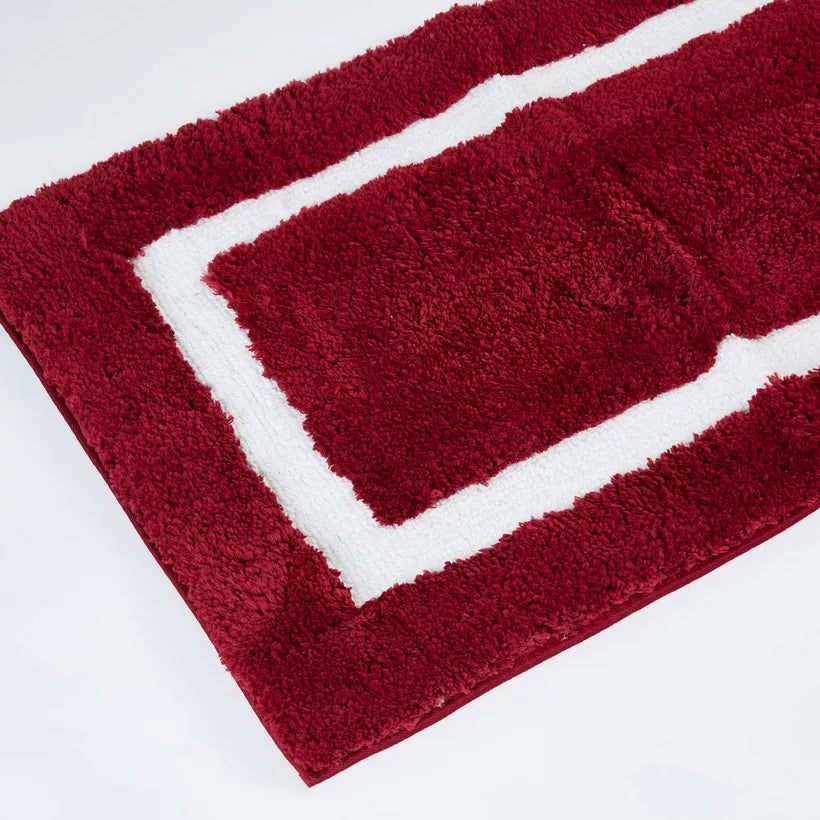 LENO Tufted Rectangular Bathmat 80x50 cm Soft Absorbent