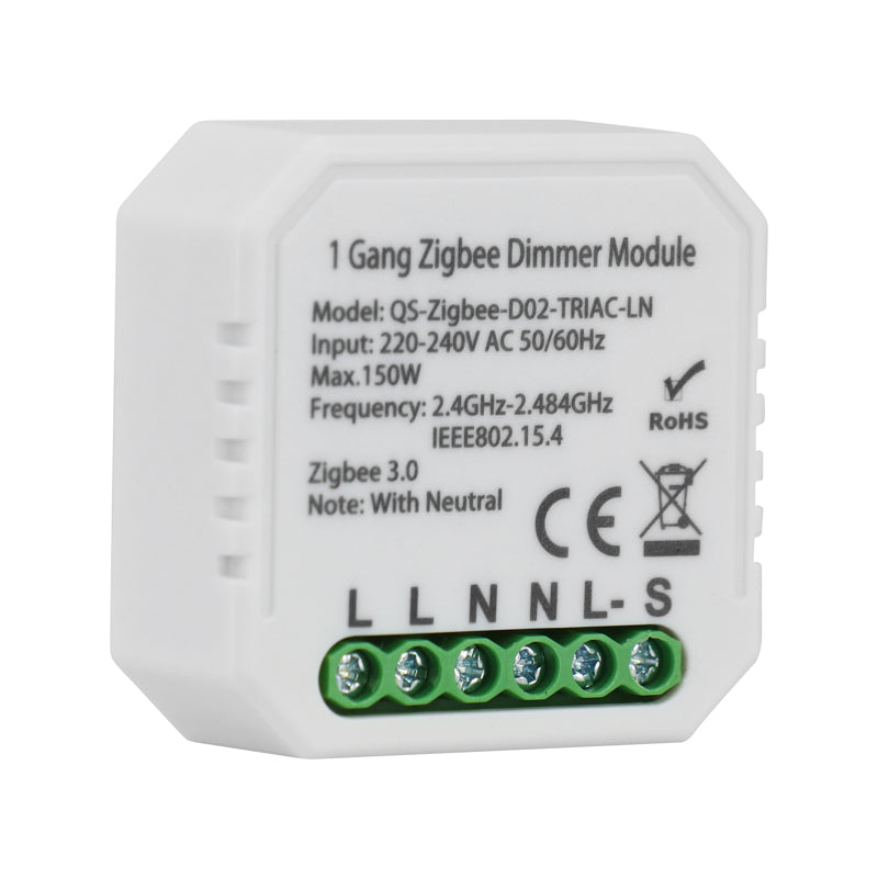 1-Gang Zigbee Triac Dimmer Module QS-Zigbee-D02-TRIAC-LN 150W