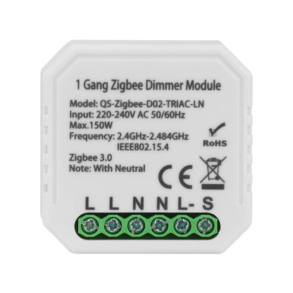 1-Gang Zigbee Triac Dimmer Module QS-Zigbee-D02-TRIAC-LN 150W