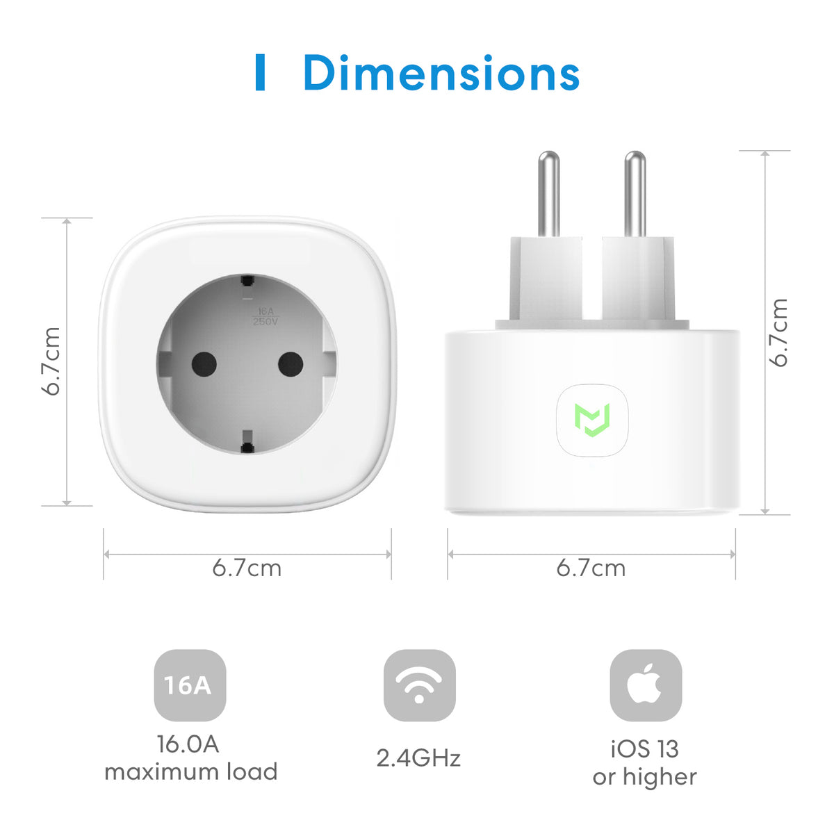 Meross Smart Wi-Fi Plug with Energy Monitor MSS310 EU
