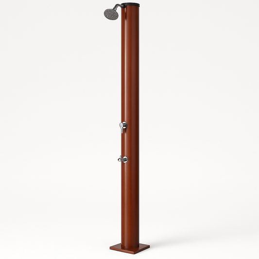 GRE 32-Liter Wood-Look Solar Shower, Foot Faucet, Outdoor Pool Garden