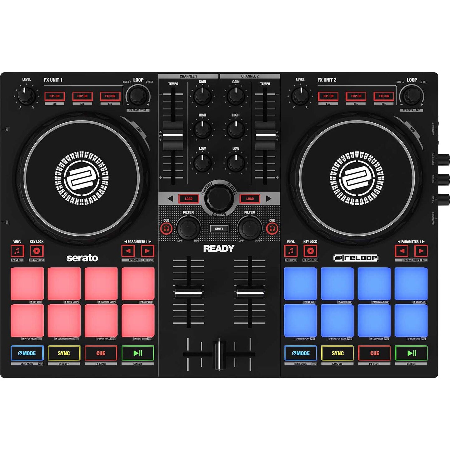 Reloop Ready Ultra-Compact 2-Deck Serato DJ Controller Performance