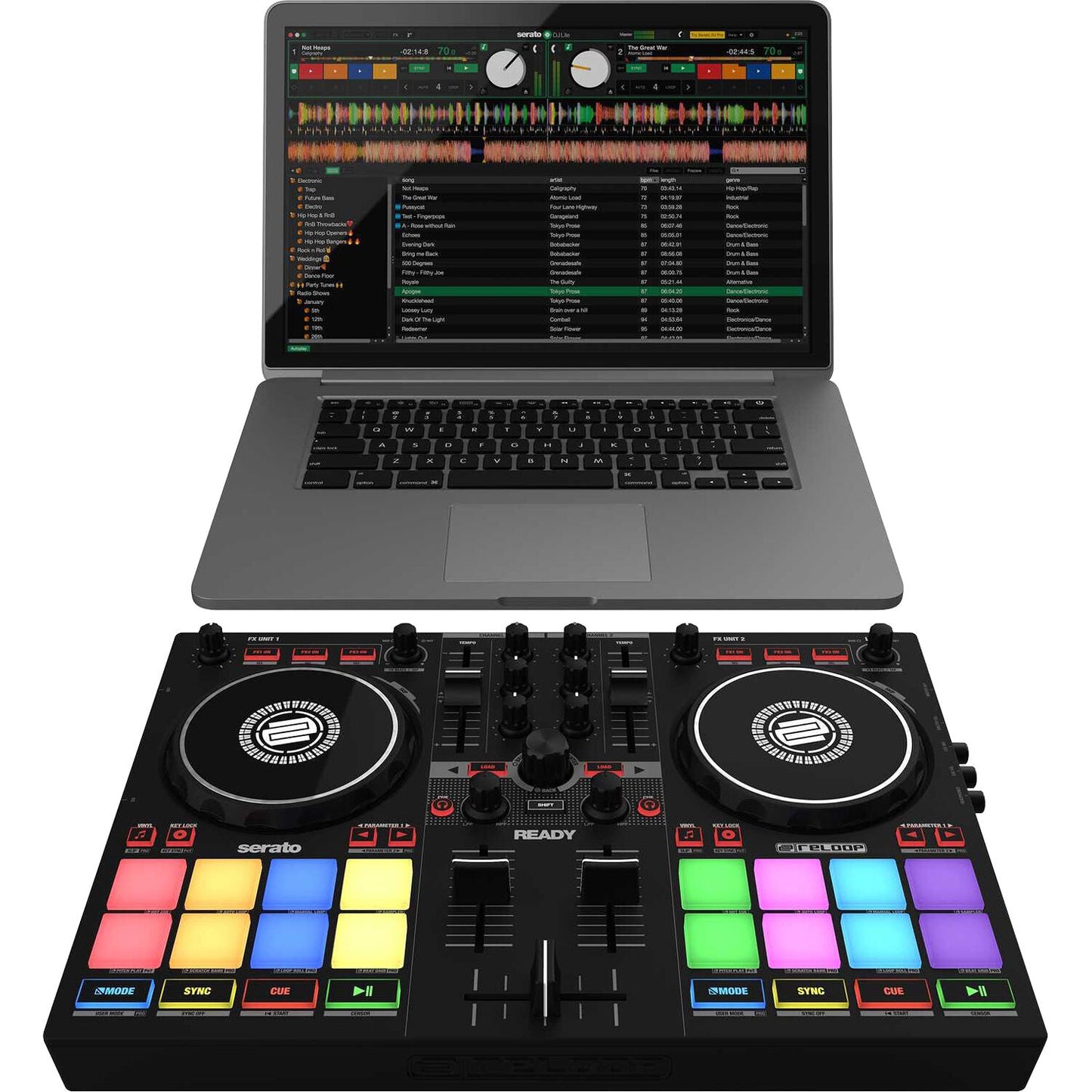Reloop Ready Ultra-Compact 2-Deck Serato DJ Controller Performance