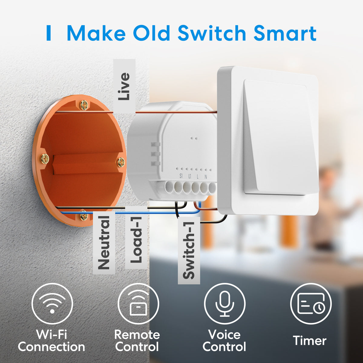 MEROSS MSS810 WiFi Smart Switch Set of 4 Modules